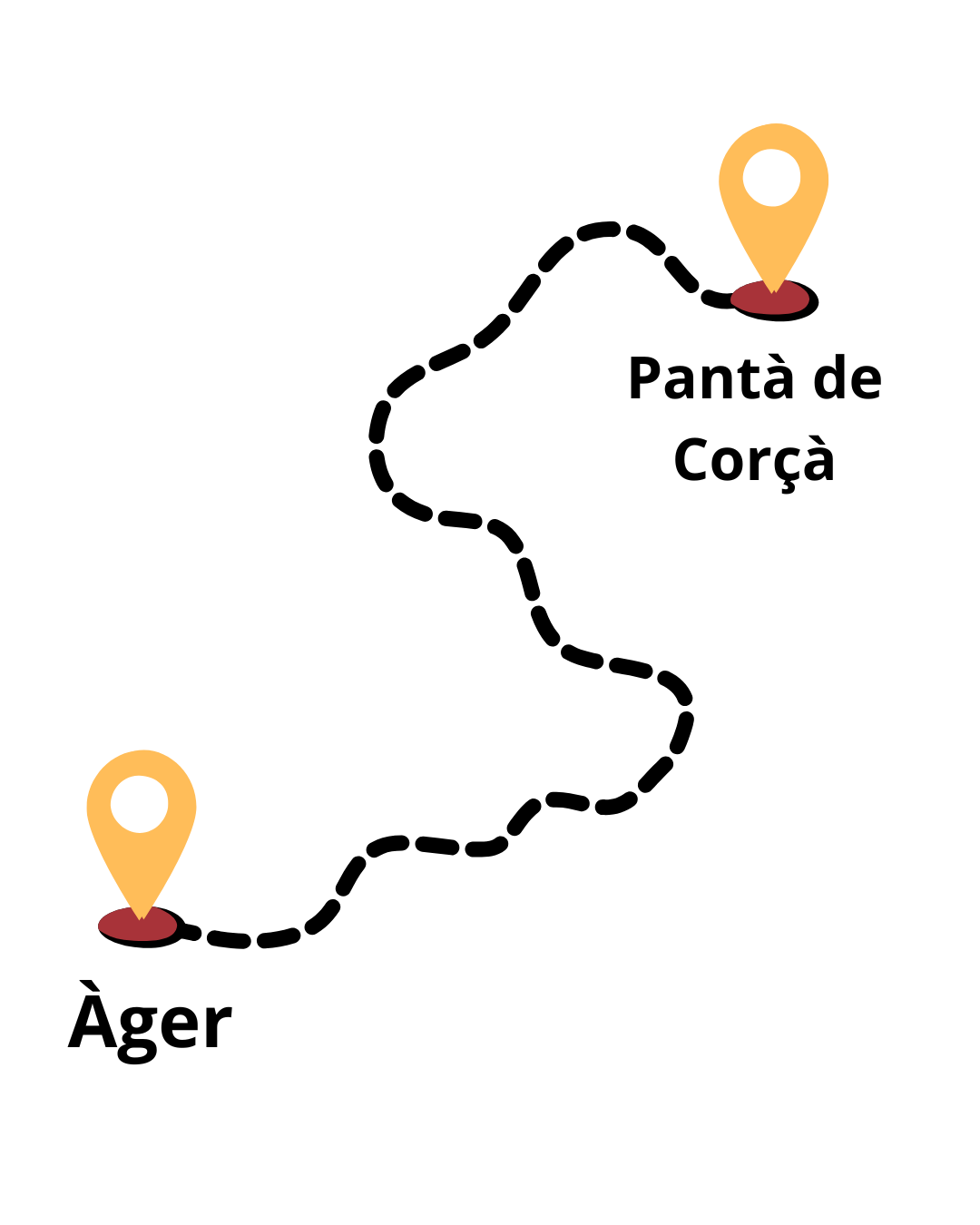 Una de les rutes del taxi de la Vall d'Àger.